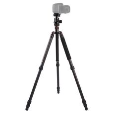 Triopo GT-2804X8.C Treppiede portatile regolabile in fibra di carbonio (oro) con testa a sfera in alluminio B-2 (nero) per fotocamera DSLR Canon Nikon Sony