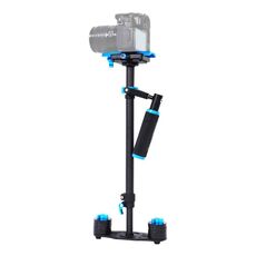 YELANGU 38,5-61 cm Stabilizzatore portatile in fibra di carbonio per video e videocamere digitali DSLR e DV, portata 0,5-3 kg (blu)