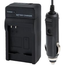 Caricabatteria da auto per fotocamera digitale per Canon NB-4L / NB-6L / NB-8L (nero)