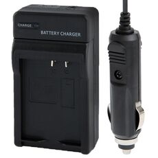 Caricabatteria da auto per fotocamera digitale per Canon LP-E10 (nero)
