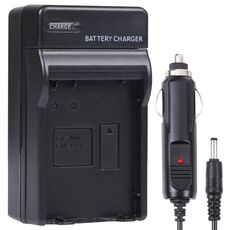 Caricabatteria da auto per fotocamera digitale per Nikon ENEL14 (nero)