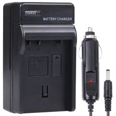 Caricabatteria da auto per fotocamera digitale per Nikon ENEL15 (nero)