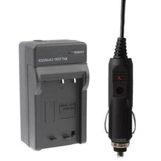 Caricabatteria da auto per fotocamera digitale per Sony DB-BD1 (nero)