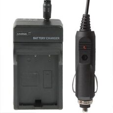 Caricabatteria da auto per fotocamera digitale per Fujifilm NP-950 (nero)