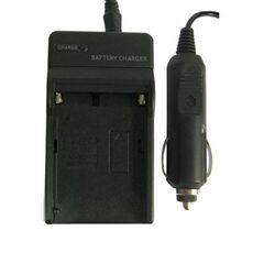 Caricabatteria per fotocamera digitale 2 in 1 per Panasonic VBD1 / VBD2, SONY F550 / F750 / F960 ... (Nero)