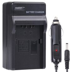 Caricabatteria da auto per fotocamera digitale per batteria al litio Panasonic VBN130 / D54S (nero)