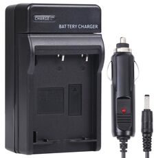 Caricabatteria da auto per fotocamera digitale per FUJI FNP-W126 (nero)