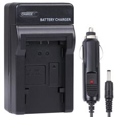 Caricabatteria da auto per fotocamera digitale per JVC VG121UT (nero)