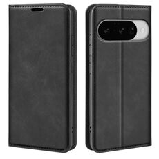 Custodia in pelle con ventosa magnetica Retro-Skin per Google Pixel 10/10 Pro (nera)