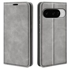 Custodia in pelle con ventosa magnetica Retro-Skin per Google Pixel 10/10 Pro (grigio)