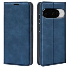 Custodia in pelle con ventosa magnetica Retro-Skin per Google Pixel 10/10 Pro (blu scuro)