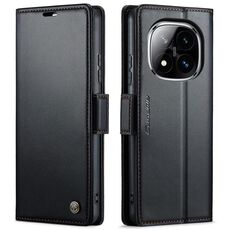 Per Redmi Note 14 Pro 4G CaseMe 023 Butterfly Buckle Litchi Texture RFID Anti-furto Custodia in pelle per telefono (nero)