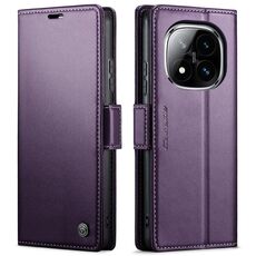 Per Redmi Note 14 Pro 4G CaseMe 023 Butterfly Buckle Litchi Texture RFID Anti-furto Custodia in pelle per telefono (viola)