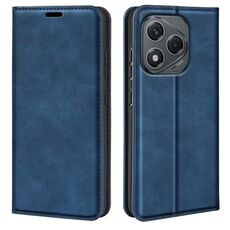 Custodia in pelle con ventosa magnetica per Honor 400 Lite Retro-skin (blu scuro)