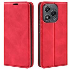 Custodia in pelle con ventosa magnetica per Honor 400 Lite Retro-skin (rosso)