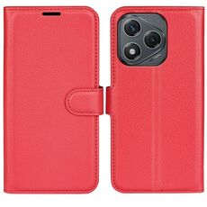 Custodia per telefono in pelle con supporto e flip orizzontale Litchi Texture per Honor 400 Lite (rosso)
