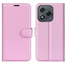 Custodia a libro orizzontale in pelle con supporto per Honor 400 Lite con texture Litchi (rosa)