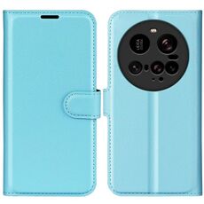 Custodia per telefono in pelle con flip orizzontale con texture Litchi Ultra per Xiaomi 15 con supporto (blu)