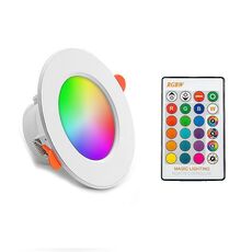 Lampada da soffitto rotonda da incasso RGB+luce bianca 15W 220V con telecomando
