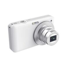 Fotocamera digitale 4K HD con zoom ottico 6X, schermo IPS da 3 pollici, videocamera per vlogging, 32G (bianca)
