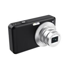 Fotocamera digitale 4K HD con zoom ottico 6X, schermo IPS da 3 pollici, videocamera per vlogging, 32G (nero)