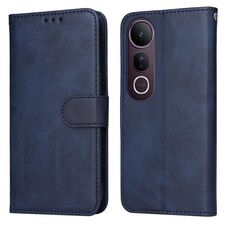 Per vivo V50 Lite 4G / 5G Custodia per telefono in pelle con texture di vitello classica (blu)