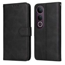 Per vivo V50 Lite 4G / 5G Custodia per telefono in pelle con texture di vitello classica (nero)