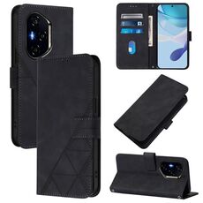 Custodia a tracolla in pelle con stampa 3D per Honor 400 (nera)