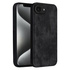 Per iPhone 16e AZNS Custodia per telefono con effetto pelle in rilievo 3D (nero)