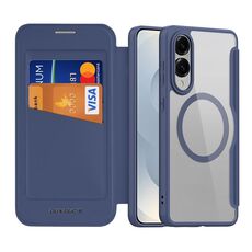 Per Samsung Galaxy S25 Edge 5G DUX DUCIS Skin X Pro Series Magsafe PC + TPU Custodia in pelle per telefono (blu)