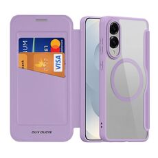 Per Samsung Galaxy S25 Edge 5G DUX DUCIS Skin X Pro Series Magsafe PC + TPU Custodia in pelle per telefono (viola)