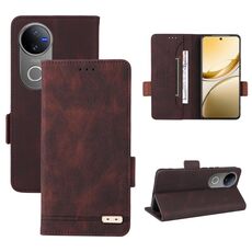 Per vivo V50 5G Custodia in pelle con chiusura magnetica (marrone)