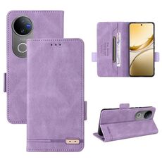 Per vivo V50 5G Custodia in pelle con chiusura magnetica (viola)