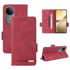 Per vivo V50 5G Custodia in pelle con chiusura magnetica (rosso)