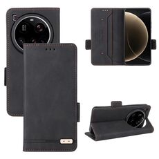 Per Xiaomi 15 Ultra Custodia in pelle con chiusura magnetica (nero)