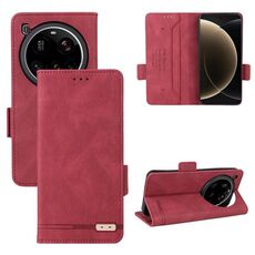 Per Xiaomi 15 Ultra Custodia in pelle con chiusura magnetica (rosso)