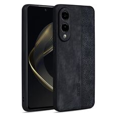 Per Samsung Galaxy S25 Edge 5G AZNS Custodia per telefono con effetto pelle in rilievo 3D (nero)