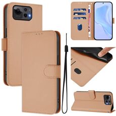 Per Asus Zenfone 12 Ultra Skin Feel Custodia in pelle tinta unita con cordino (nudo)
