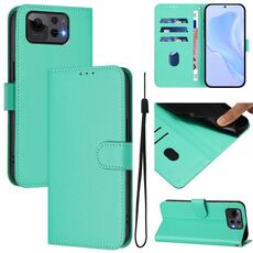 Per Asus Zenfone 12 Ultra Skin Feel Custodia in pelle tinta unita con cordino (verde)
