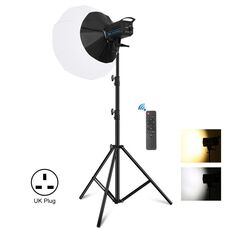PULUZ 220V 120W Studio Video Light + 2.8m Light Holder + 65cm Foldable Lantern Softbox Photography Kit(UK Plug)