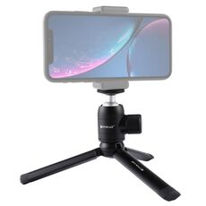 PULUZ Mini Pocket Metal Desktop Treppiede + Mini testa a sfera in metallo con vite da 1/4 di pollice per DSLR e fotocamere digitali