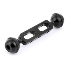 Puluz 5,1 pollici 13 cm in lega di alluminio Duals braccio, diametro a sfera: 25 mm (nero)