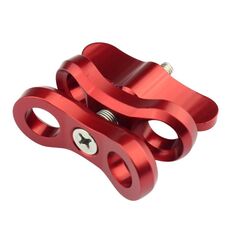 PULUZ Morsetto a sfera Foro chiuso Staffa per fotocamera subacquea Morsetto per torcia a molla in alluminio CNC per sistema di fotografia subacquea (rosso)
