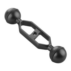 PULUZ 5,0 pollici da 12,6 cm in lega di alluminio Dual Bals, diametro a sfera: 25 mm (nero)