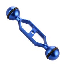 PULUZ 5,0 pollici da 12,6 cm in lega di alluminio Dual Bals, diametro a sfera: 25 mm (blu)