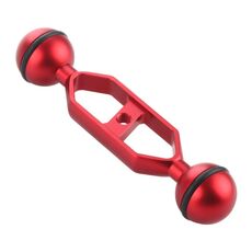 PULUZ 5,0 pollici da 12,6 cm in lega di alluminio Dual Bals, diametro a sfera: 25 mm (rosso)
