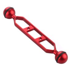PULUZ 7,0 pollici da 17,7 cm in lega di alluminio Dual Bals, diametro a sfera: 25 mm (rosso)