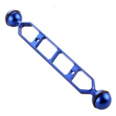 PULUZ 9,0 pollici 22,8 cm in lega di alluminio Dual Bals, diametro a sfera: 25 mm (blu)