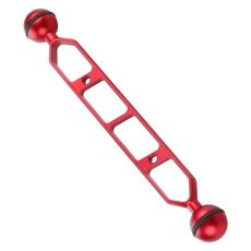 PULUZ 9,0 pollici 22,8 cm in lega di alluminio Dual Bals, diametro a sfera: 25 mm (rosso)
