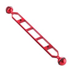 PULUZ 11,0 pollici 27,9 cm in lega di alluminio Dual Bals, diametro a sfera: 25 mm (rosso)